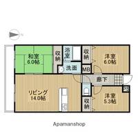 ロイヤルハイツ別府402の間取り