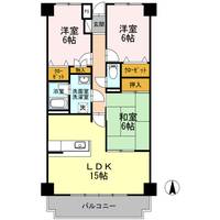 リシェス城崎202の間取り