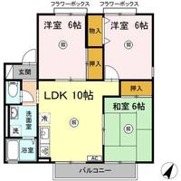 クレール皆春 A棟の間取り