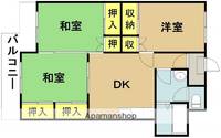 小山ハイツⅠ402の間取り