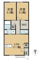 (仮称)高城町アパートC棟206の間取り