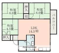 鹿児島県鹿児島市紫原3丁目の賃貸アパートの間取り