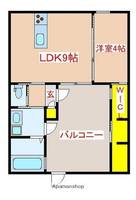 鹿児島県霧島市隼人町小田の賃貸アパートの間取り