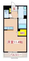 鹿児島県霧島市国分向花の賃貸マンションの間取り