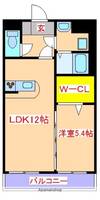 鹿児島県姶良市加治木町木田の賃貸マンションの間取り