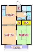 鹿児島県姶良市加治木町木田の賃貸アパートの間取り