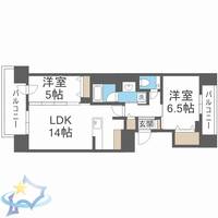 プレミスト札幌ステーションURBANSEEDの間取り