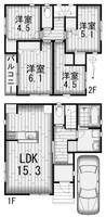 埼玉県さいたま市北区日進町1(一戸建)の賃貸物件の間取り