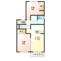 徳島県阿南市富岡町今福寺(アパート)の賃貸物件の間取り