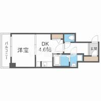 大阪府大阪市中央区上町1(マンション)の賃貸物件の間取り