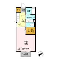 栃木県小山市犬塚1(アパート)の賃貸物件の間取り