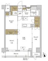 東京都大田区大森北5(マンション)の賃貸物件の間取り