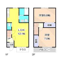 埼玉県朝霞市岡3(一戸建)の賃貸物件の間取り