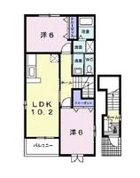 福島県福島市瀬上町字荒町(アパート)の賃貸物件の間取り