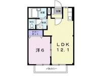 香川県高松市屋島西町(アパート)の賃貸物件の間取り