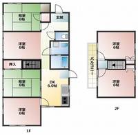 高知県高知市西塚ノ原(一戸建)の賃貸物件の間取り