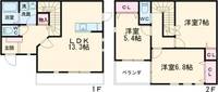 佐賀県小城市三日月町長神田(一戸建)の賃貸物件の間取り