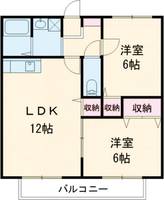 エヴァーグリーン神埼 弐番館の間取り