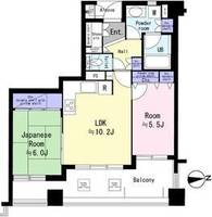 大阪府大阪市中央区森ノ宮中央1(マンション)の賃貸物件の間取り