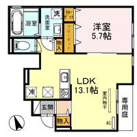 兵庫県三木市志染町西自由が丘1(アパート)の賃貸物件の間取り
