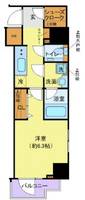 東京都港区芝2(マンション)の賃貸物件の間取り
