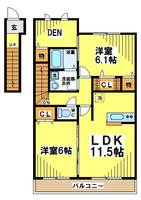 東京都調布市上石原3(アパート)の賃貸物件の間取り