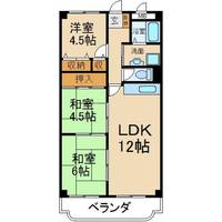 ウエストコート(木田町)の間取り