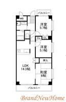 シャルマンフジ堺北の間取り