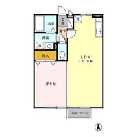 福岡県久留米市津福本町(アパート)の賃貸物件の間取り
