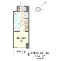 大阪府堺市堺区熊野町東4(マンション)の賃貸物件の間取り