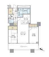 東京都江東区有明1(マンション)の賃貸物件の間取り