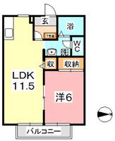 岡山県倉敷市玉島阿賀崎(アパート)の賃貸物件の間取り