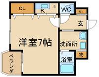 大阪府大阪市住吉区山之内3(マンション)の賃貸物件の間取り