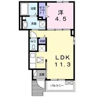 埼玉県さいたま市岩槻区日の出町(アパート)の賃貸物件の間取り