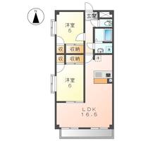 愛知県あま市篠田鳥羽見(マンション)の賃貸物件の間取り