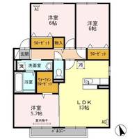 広島県福山市曙町1(アパート)の賃貸物件の間取り