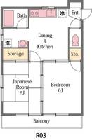 埼玉県北本市東間7(アパート)の賃貸物件の間取り