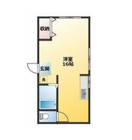 東京都新宿区南元町(マンション)の賃貸物件の間取り