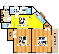 東京都渋谷区笹塚1(マンション)の賃貸物件の間取り