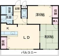 京都府福知山市字篠尾(マンション)の賃貸物件の間取り