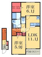 グレースヴィラージュ 弐番館の間取り