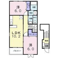 栃木県下都賀郡壬生町表町(アパート)の賃貸物件の間取り
