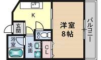 大阪府茨木市新庄町(マンション)の賃貸物件の間取り