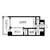 大阪府大阪市浪速区桜川4(マンション)の賃貸物件の間取り