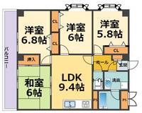 HACHIBUSE鳴尾の間取り