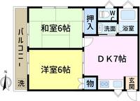 奈良橋コーポの間取り