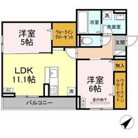 広島県福山市草戸町5(アパート)の賃貸物件の間取り