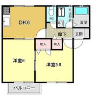 鳥取県西伯郡日吉津村大字日吉津(アパート)の賃貸物件の間取り
