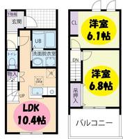 栃木県栃木市薗部町4(アパート)の賃貸物件の間取り