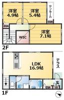 兵庫県神戸市中央区中山手通7(一戸建)の賃貸物件の間取り